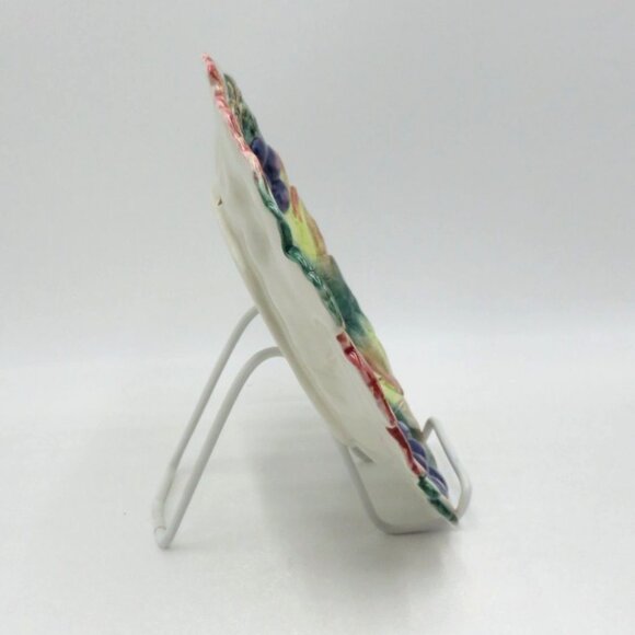 Fitz and Floyd GRAPEVINE Ironstone 10" Wall Plate Grapes Vintage - Picture 6 of 10